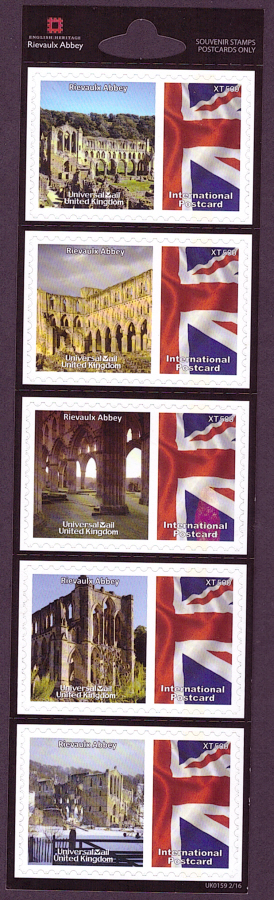 (image for) UK0159 Rievaulx Abbey Universal Mail Stamps Dated: 2/16